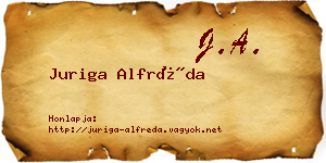 Juriga Alfréda névjegykártya